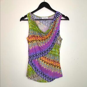 Calvin Klein Multicolor Geometric Women's Top